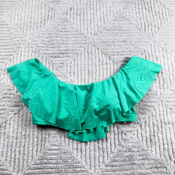 Trina Turk Other - Trina Turk Bikini Top Women's 4 Green Ruffle Off Shoulder Flounce Swim Beach